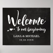 Chalkboard Brush Script Welcome Poster (Vorne)
