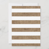 Chalkboard Burlap Niedlich Pumpkin Baby Erstgeburt Einladung (Rückseite)