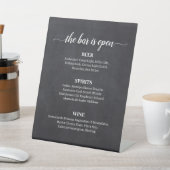 Chalkboard Calligraphy Wedding Bar Menu Sockelschild (In SItu)