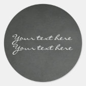 Chalkboard Chalk Custom Gastgeschenk Stickers (Vorderseite)