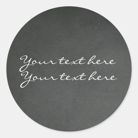 Chalkboard Chalk Custom Gastgeschenk Stickers (Vorderseite)