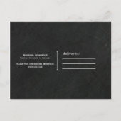 Chalkboard Chalk Herr & Mrs. Wedding Save the Date Ankündigungspostkarte (Rückseite)