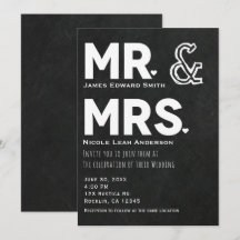 Chalkboard Chalk Herr & Mrs. Wedding Verlobung