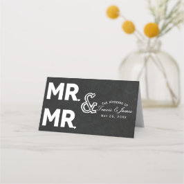 Chalkboard Chalk MR & MR Gay Wedding Table Seating Platzkarte