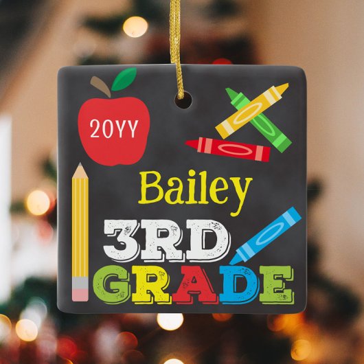 Chalkboard Chalkboard Colorful Kids Foto Keramikornament