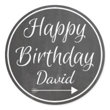 Chalkboard Chalked White Frame Happy Geburtsname