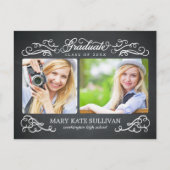 Chalkboard Chic Abschluss Ankündigung (Vorderseite)