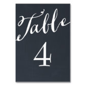 Chalkboard Chic Calligraphy-Tischnummern Tischnummer (Vorderseite)