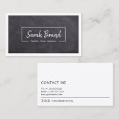 Chalkboard Chic - Lehrer Visitenkarte (Vorne/Hinten)