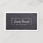 Chalkboard Chic - Lehrer Visitenkarte (Vorderseite)