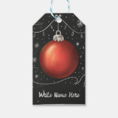 Chalkboard Christmas Bauble Geschenkanhänger (Vorderseite)