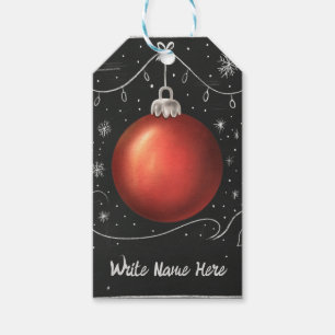 Chalkboard Christmas Bauble Geschenkanhänger