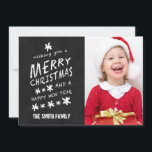 CHALKBOARD CHRISTMAS HOLIDAY FOTOKARTE FEIERTAGSKARTE<br><div class="desc">CHALKBOARD CHRISTMAS HOLIDAY FOTOKARTE. Spaß Kreide Schriftart verwendet auf einem schwarzen Chalkboard-Effekt Hintergrund. Wir wünschen Ihnen frohe Weihnachten und ein glückliches neues Jahr. Personalisieren Sie mit Ihrem Namen und Foto. Elke Clarke© für Monogram Gallery.</div>