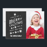 CHALKBOARD CHRISTMAS HOLIDAY FOTOKARTE FEIERTAGSKARTE<br><div class="desc">CHALKBOARD CHRISTMAS HOLIDAY FOTOKARTE. Spaß Kreide Schriftart verwendet auf einem schwarzen Chalkboard-Effekt Hintergrund. Wir wünschen Ihnen frohe Weihnachten und ein glückliches neues Jahr. Personalisieren Sie mit Ihrem Namen und Foto. Elke Clarke© für Monogram Gallery.</div>