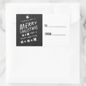 CHALKBOARD CHRISTMAS HOLIDAY GIFT LABELS RECHTECKIGER AUFKLEBER (Tasche)