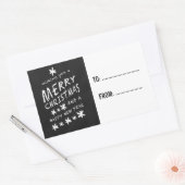 CHALKBOARD CHRISTMAS HOLIDAY GIFT LABELS RECHTECKIGER AUFKLEBER (Umschlag)