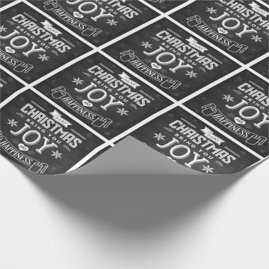Chalkboard Christmas Joy Geschenkpapier (Ecke)