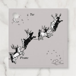 Chalkboard Christmas Reindeer Napkins Geschenkanhänger