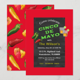 Chalkboard Cinco de Mayo Einladung