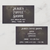 Chalkboard Coffee Shop Visitenkarte (Vorne/Hinten)