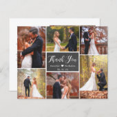 Chalkboard Collage Wedding Danke Karte (Vorne/Hinten)