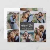 Chalkboard Collage Wedding Danke Karte (Vorne/Hinten)