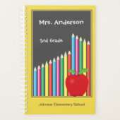 Chalkboard & Colored Pencils Lehrer Planer (Vorderseite)