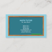 Chalkboard & Compas Math Tutor Visitenkarte (Rückseite)