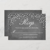 Chalkboard Confetti Dots UAWG RSVP Karte (Vorne/Hinten)