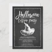 Chalkboard Costume Party Halloween-Party Einladung (Vorderseite)