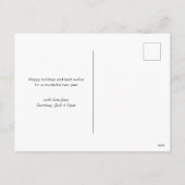 Chalkboard Couple Hund Weihnachtsfeiertag Fotokart Feiertagspostkarte (Rückseite)