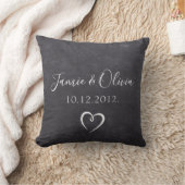 Chalkboard Couple Names Hochzeitstag Kissen (Decke)