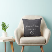 Chalkboard Couple Names Hochzeitstag Kissen (Stuhl )