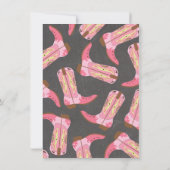 Chalkboard Cowgirl Bachelorette Wochenende Getaway Einladung (Rückseite)