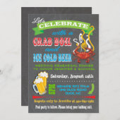 Chalkboard Crab Boil Party Einladungen (Vorne/Hinten)