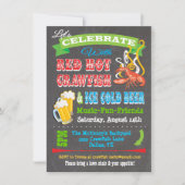 Chalkboard Crawfish Boil Party Einladungen (Vorderseite)