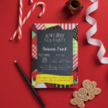 Chalkboard Crazy Quilt Feiertag Einladung<br><div class="desc">Diese lässige,  schicke Einladung ist perfekt für jeden Anlass. Jedes Element ist vollständig anpassbar,  um genau zu sagen,  was Sie gewollt haben. Ideal für ein Weihnachtsfest,  eine Feier zum Feiern,  eine Geschenkbörse oder einen Festtagstee.</div>