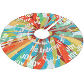 Chalkboard Crossed Arrow Dei Weihnachten Polyester Weihnachtsbaumdecke (Schrägansicht)