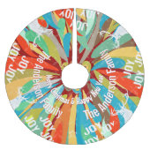 Chalkboard Crossed Arrow Dei Weihnachten Polyester Weihnachtsbaumdecke (Vorderseite)