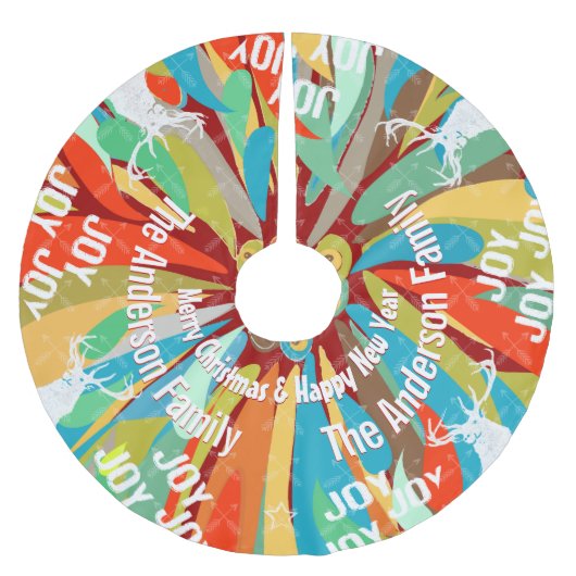 Chalkboard Crossed Arrow Dei Weihnachten Polyester Weihnachtsbaumdecke (Vorderseite)