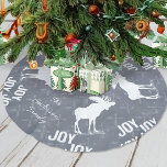 Chalkboard Crossed Arrow Moose Weihnachten<br><div class="desc">Niedliche Rustikale Tier überquerte Arrow Woodland Elche Weihnachtsbaumrock. Ideal für das festliche Weihnachts-Weihnachtsdekor im Fun Forest.</div>
