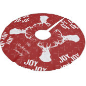 Chalkboard Crossed Arrow Moose Weihnachten Polyester Weihnachtsbaumdecke (Schrägansicht)