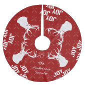 Chalkboard Crossed Arrow Moose Weihnachten Polyester Weihnachtsbaumdecke (Vorderseite)