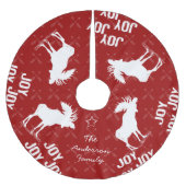 Chalkboard Crossed Arrow Moose Weihnachten Polyester Weihnachtsbaumdecke (Vorderseite)