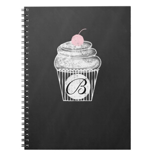 Chalkboard Cupcake Chalk Custom Notebook Journal Notizblock (Vorderseite)