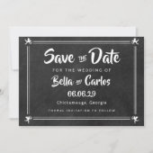 Chalkboard Cupids Save the Date (Vorderseite)
