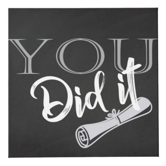 Chalkboard Custom Abschluss Foto Cube Würfel (Rechts)