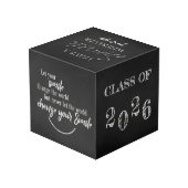 Chalkboard Custom Abschluss Foto Cube Würfel (Rückseite Schrägansicht)
