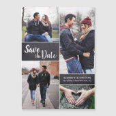 Chalkboard Custom Vertikal Save the Date Foto Magnetkarte (Vorderseite)