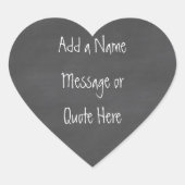 Chalkboard CustomizeABLEs Herz-Aufkleber (Vorderseite)